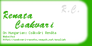 renata csakvari business card