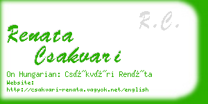 renata csakvari business card